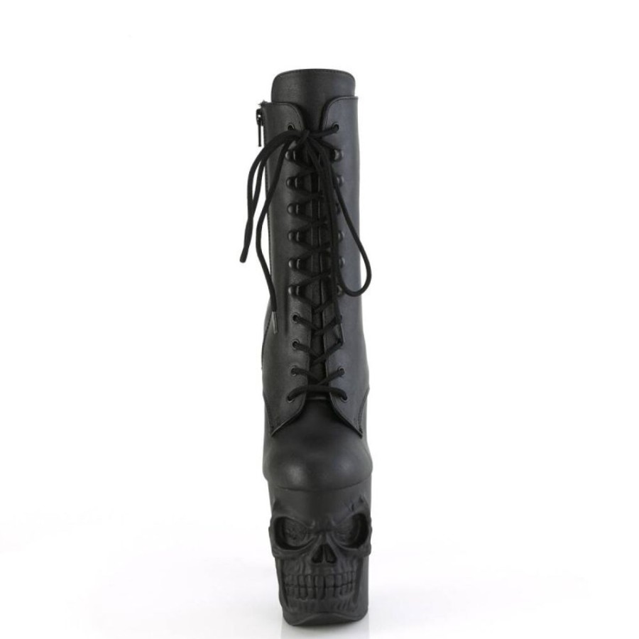 High Heels Pleaser | Pleaser Rapture-1020 Plateau Stiefeletten Kunstleder Schwarz