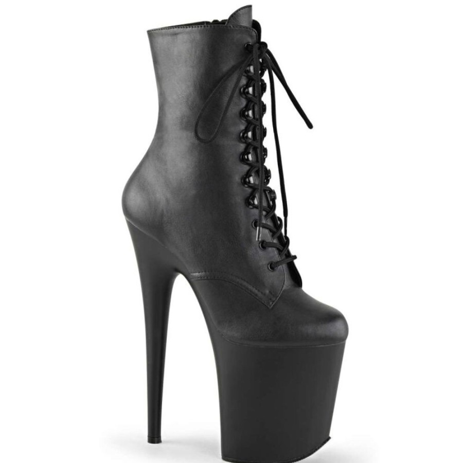 High Heels Pleaser | Pleaser Stiefelette Flamingo-1020 Schwarz