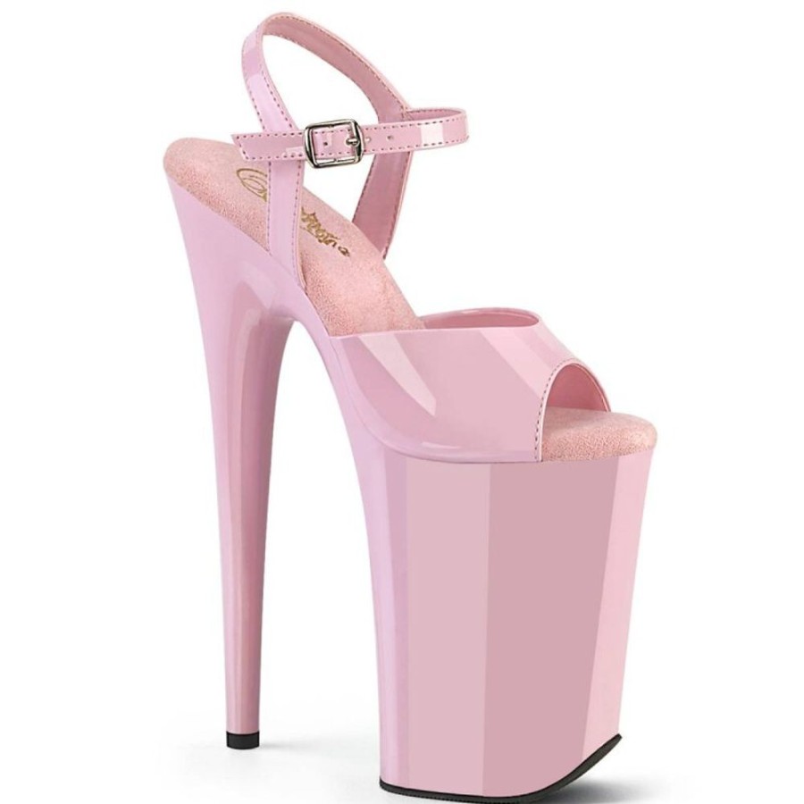 High Heels Pleaser | Pleaser Infinity-909 Plateau Sandaletten Lack Rosa