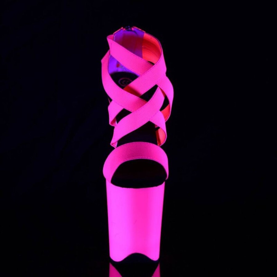 High Heels Pleaser | Pleaser Flamingo-869Uv Plateau Sandaletten Neon Pink