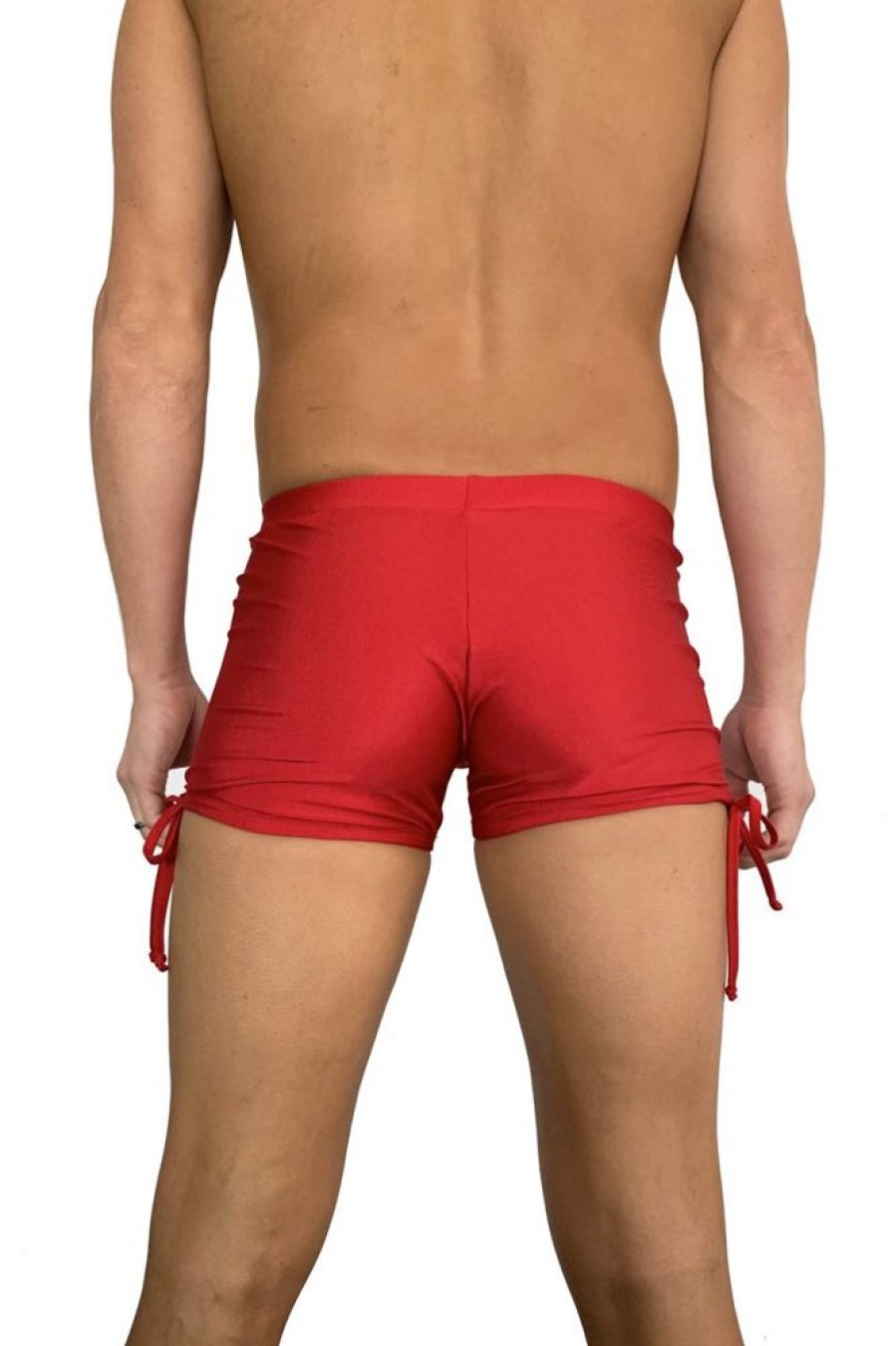 Pole Dance Kleidung Juicee Peach | Juicee Peach Men Shorts Tie Side Red