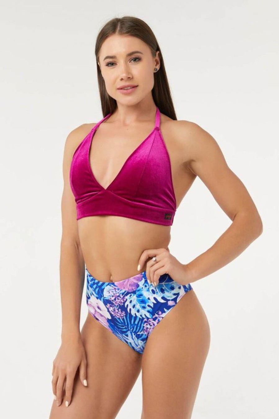 Pole Dance Kleidung Polerina | Polerina Top Bikini Samt Berry