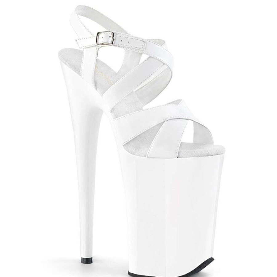 High Heels Pleaser | Pleaser Sandalette Infinity-997 Weis