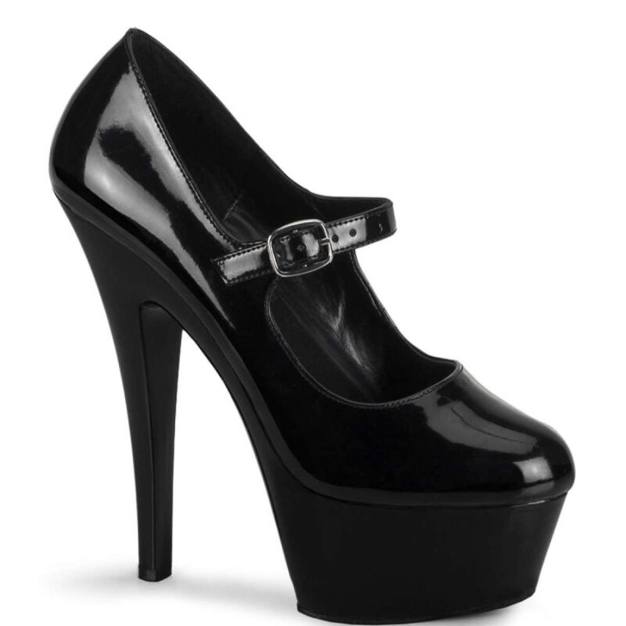 High Heels Pleaser | Pleaser Sandalette Kiss-280 Schwarz