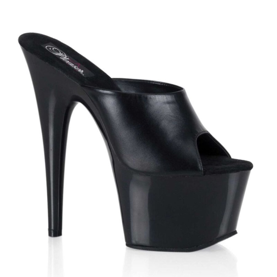 High Heels Pleaser | Pleaser Pantolette Adore-701 Schwarz