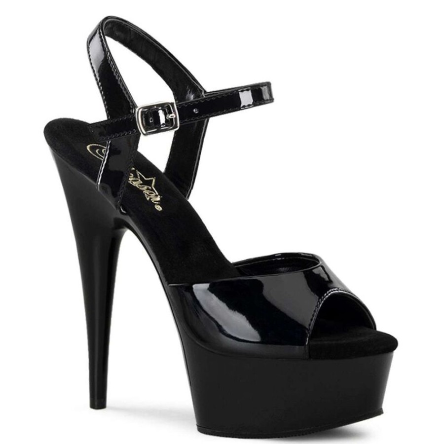 High Heels Pleaser | Pleaser Sandalette Delight-609 Schwarz