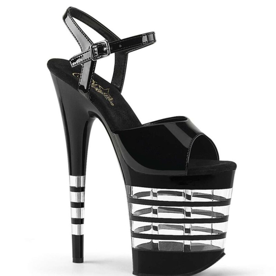 High Heels Pleaser | Pleaser Sandalette Flamingo-809Ln Schwarz