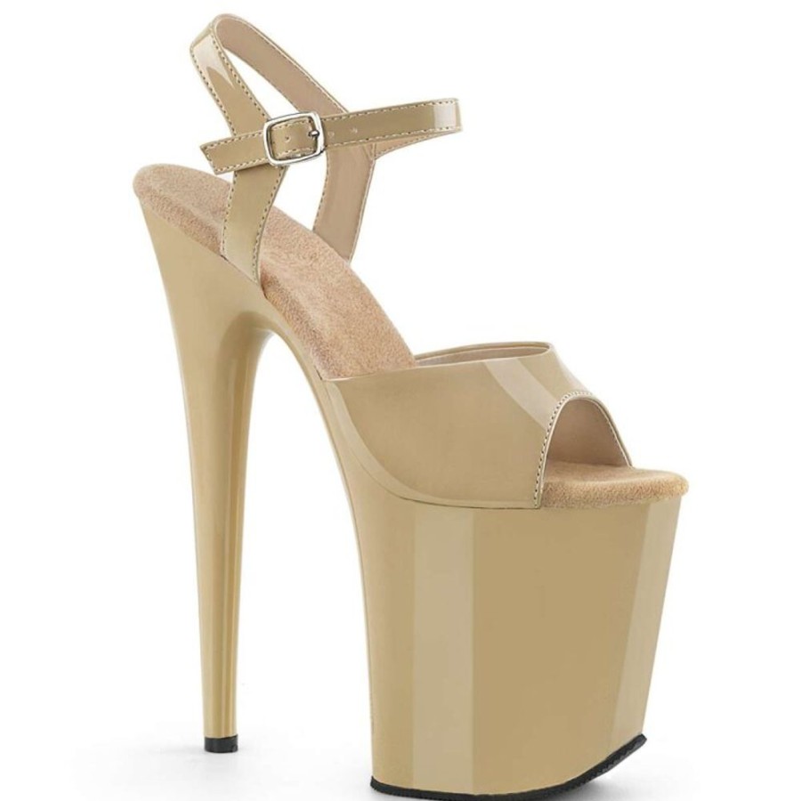 High Heels Pleaser | Pleaser Sandalette Flamingo-809 Creme