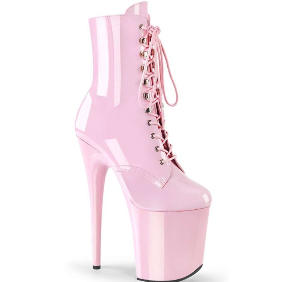 High Heels Pleaser | Pleaser Stiefelette Flamingo-1020 Baby Pink