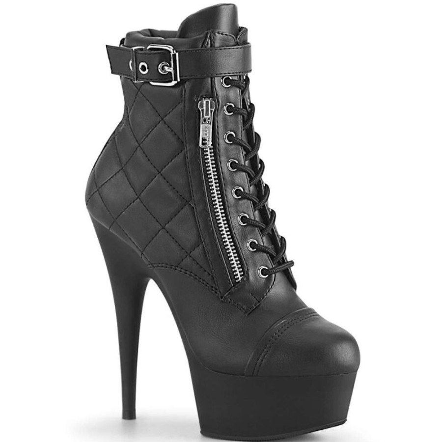 High Heels Pleaser | Pleaser Stiefelette Delight-600-05 Schwarz