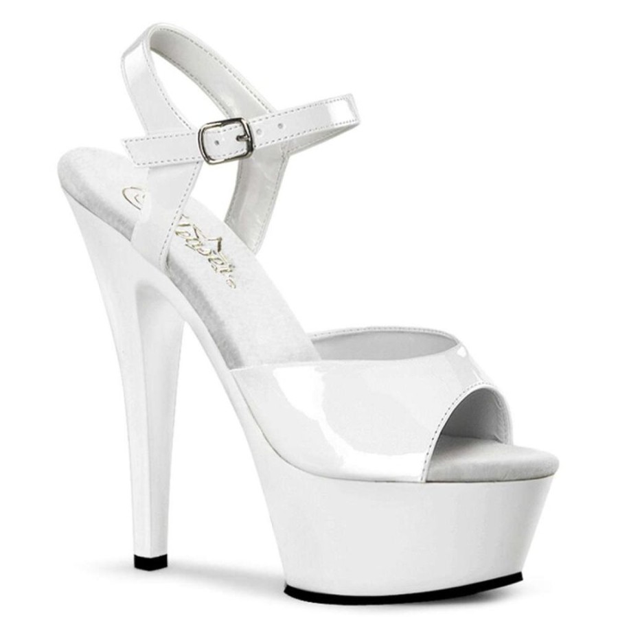 High Heels Pleaser | Pleaser Sandalette Kiss-209 Weis