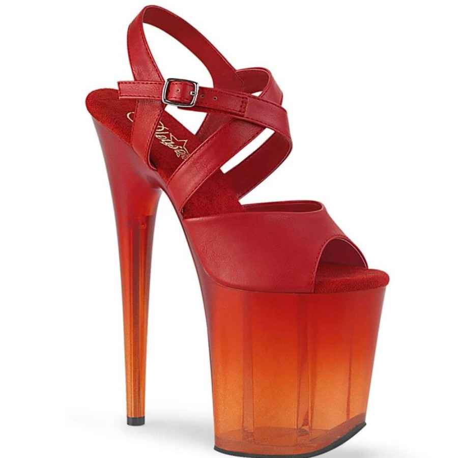 High Heels Pleaser | Pleaser Sandalette Flamingo-822T Rot