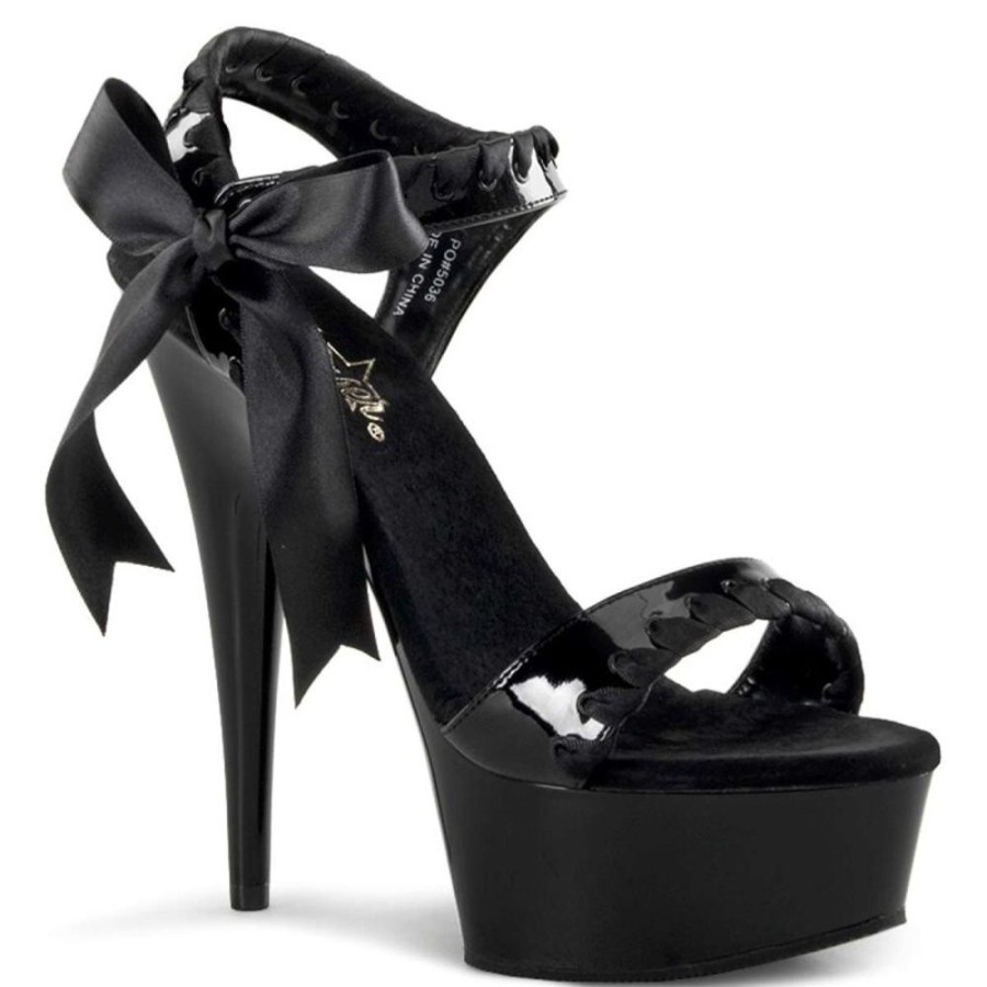 High Heels Pleaser | Pleaser Sandalette Delight-615 Schwarz