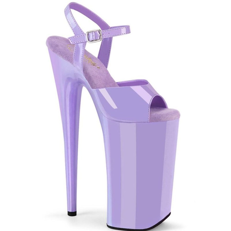 High Heels Pleaser | Pleaser Beyond-009 Plateau Sandaletten Lack Lila