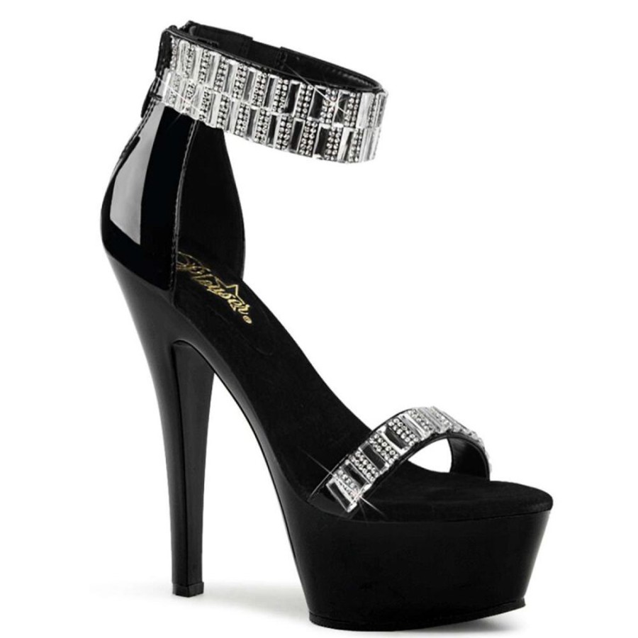 High Heels Pleaser | Pleaser Sandalette Kiss-269Rs Schwarz