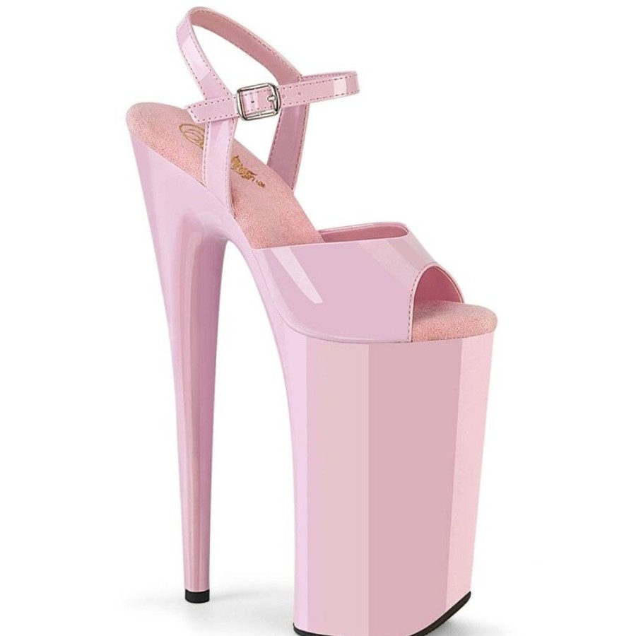 High Heels Pleaser | Pleaser Beyond-009 Plateau Sandaletten Lack Rosa