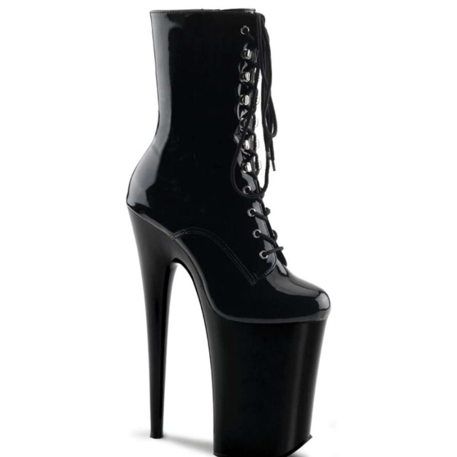 High Heels Pleaser | Pleaser Stiefelette Infinity-1020 Schwarz