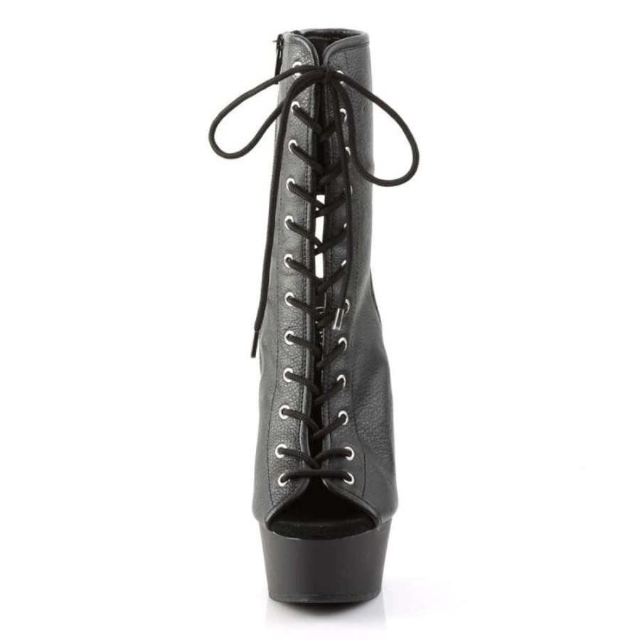 High Heels Pleaser | Pleaser Stiefelette Delight-1016 Schwarz