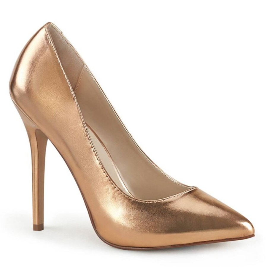 High Heels Pleaser | Pleaser Amuse-20 Pumps Metallic Rose-Gold