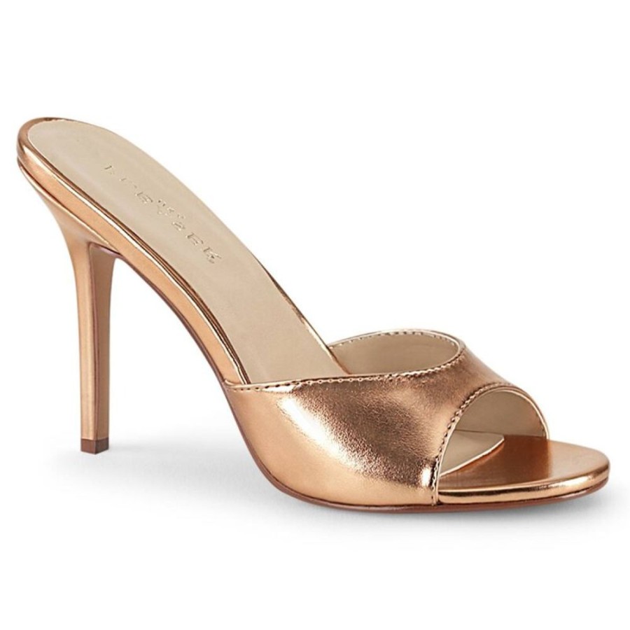 High Heels Pleaser | Pleaser Classique-01 Pantoletten Metallic Rose-Gold