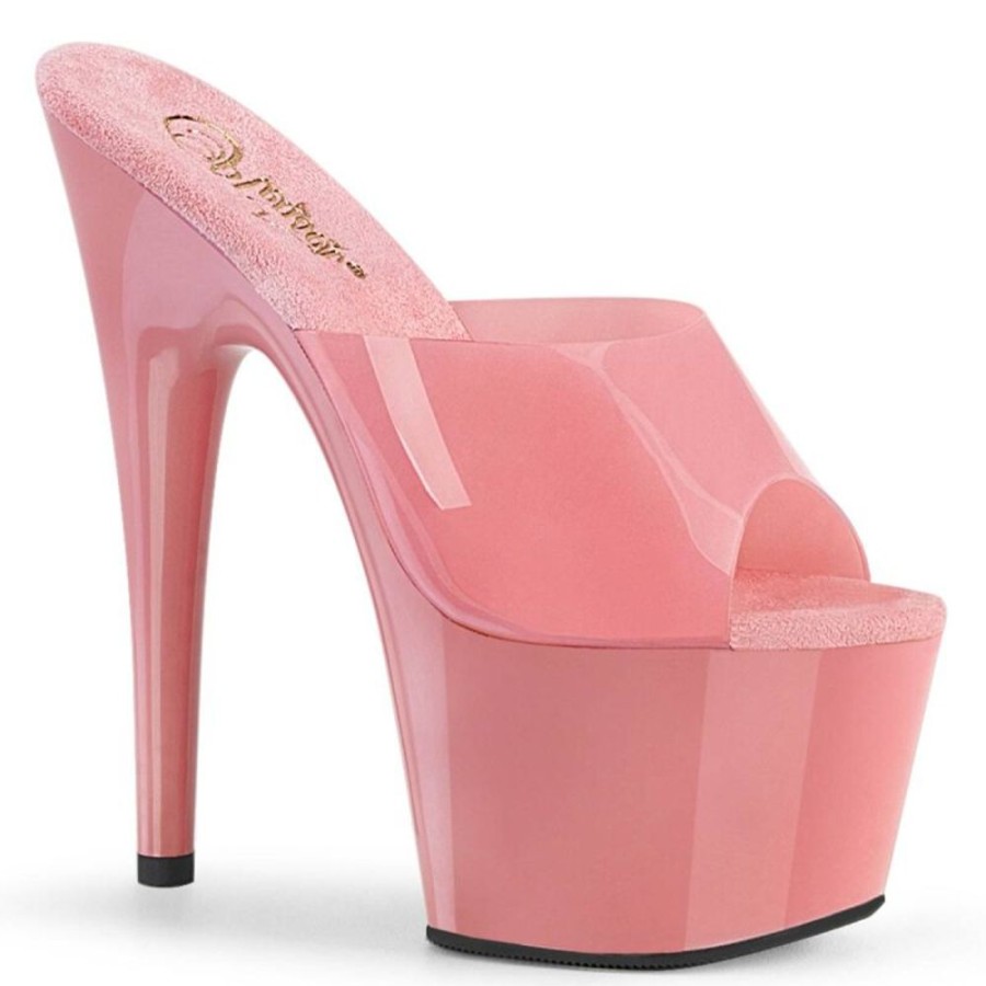 High Heels Pleaser | Pleaser Adore-701N Plateau Pantoletten Rosa