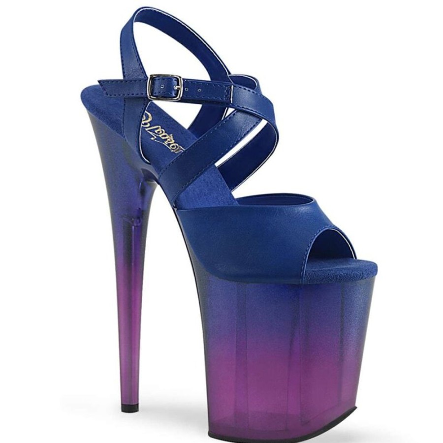 High Heels Pleaser | Pleaser Sandalette Flamingo-822T Blau Lila