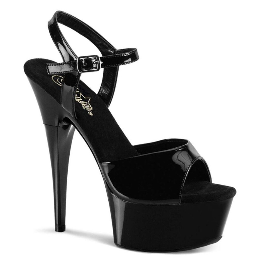 High Heels Pleaser | Pleaser Sandalette Captiva-609 Schwarz