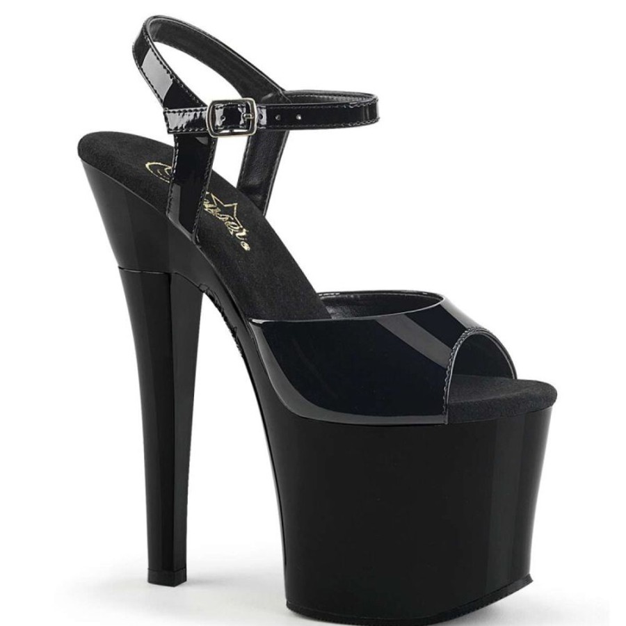 High Heels Pleaser | Pleaser Sandalette Radiant-709 Schwarz